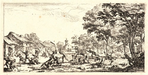 Jacques Callot (French, 1592 - 1635). The Revenge of the Peasants (La Revanche des Paysans), 1636.