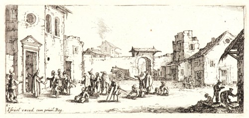 Jacques Callot (French, 1592 - 1635). The Hospital (L'Hopital), 1636. From The Small Miseries of