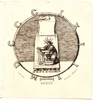 Charles Meryon (French, 1821 - 1868). Rebus: Here lies the Ancient Vendetta, 1863. Etching. Second