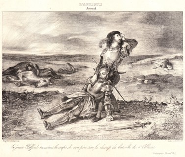 EugÃ¨ne Delacroix (French, 1798 - 1863). Young Clifford Finding the Body of His Father (La jeune