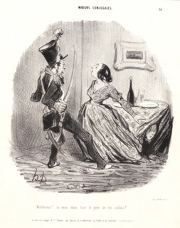 Honoré Daumier (French, 1808 - 1879). Unfortunate Man! Do You Want to Kill the Father of Your