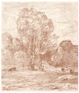 Jean-Baptiste-Camille Corot (French, 1796 - 1875). The Cows' Resting Place, 1871. From Douze