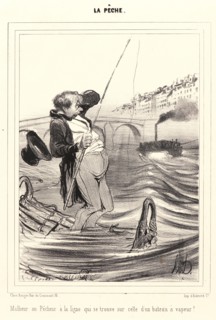Honoré Daumier (French, 1808 - 1879). Malheur au PÃªcheur a la ligne..., 1840. From La PÃªche.