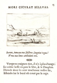Jacques Callot (French, 1592 - 1635). Les Dauphins et le Crocodile, 17th century. From The Life of