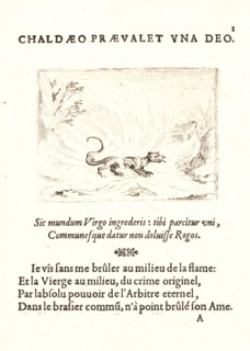 Jacques Callot (French, 1592 - 1635). Salamandre Marchant dans les Flammes, 17th century. From The