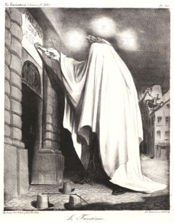 Honoré Daumier (French, 1808 - 1879). Le FantÃ´me, 1835. Lithograph on white wove paper. Image: 270