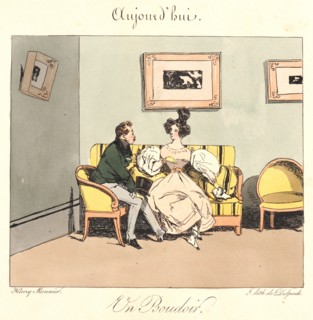 Henry Bonaventure Monnier (French, 1799/1805 - 1877). Un Boudoir (Aujourd'hui), 1829. From The 18th