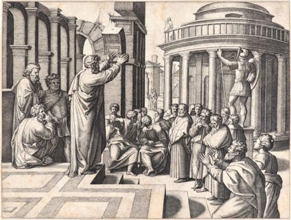 Marcantonio Raimondi (Italian, ca. 1470/1482 - 1527/1534) after Raphael (Italian, 1483 - 1520). St.