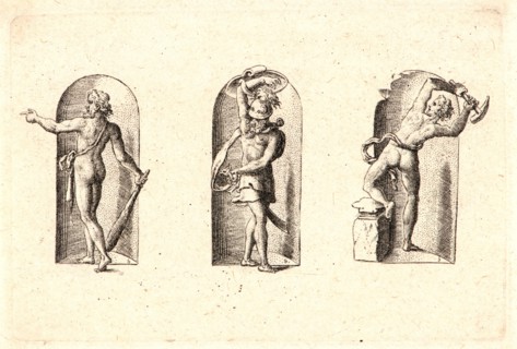 Etienne Delaune (aka Ãâtienne Delaune) (French, ca. 1519 - 1583). Several Gods of Classical