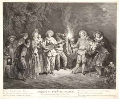 Charles-Nicolas Cochin I (French, 1688-1754) after Jean-Antoine Watteau (French, 1684 - 1721). Love