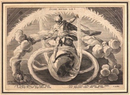 Anonymous after Hendrick Goltzius (Dutch, 1558 - 1617). The Creation of the Four Continents, 1589.
