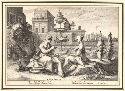 Anonymous after Hendrick Goltzius (Dutch, 1558 - 1617). Juno in the Form of Beroe, Nurse to Semele,