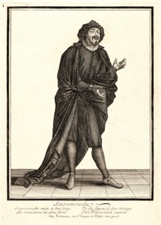 Nicolas Bonnart (French, 1636 - 1718). Scaramouche, ca. 1680-1690. From Five Characters from the