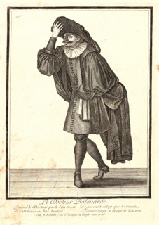 Nicolas Bonnart (French, 1636 - 1718). Le Docteur Balouarde, ca. 1680-1690. From Five Characters