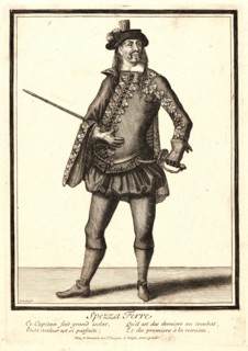 Nicolas Bonnart (French, 1636 - 1718). Spezza Ferre, ca. 1680-1690. From Five Characters from the