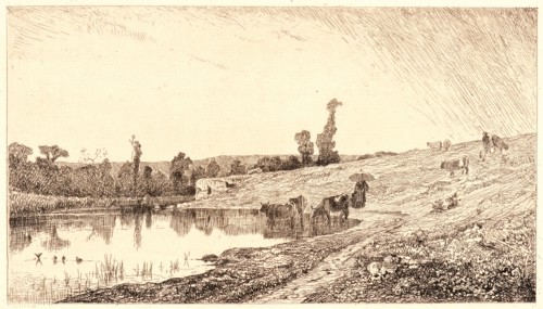Adolphe Appian (French, 1818 - 1898). L'Etang de Frignon, 1862. Etching. Third state.