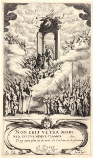 Jacques Callot (French, 1592 - 1635). Frontispiece to Les Images des Saints, 1636. Etching. Third