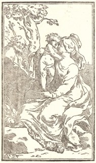 Carlo Francesco Nuvolone (Italian, 1609 - 1662). The Holy Family, ca. 1630- 1660. Woodcut.