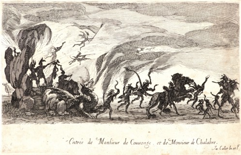 Jacques Callot (French, 1592 - 1635). Entree de MM. de Couvonge et de Chalabre, 17th century. From