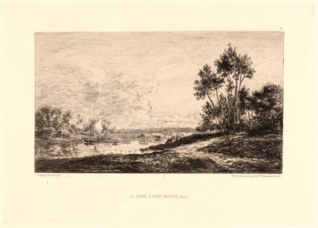 Charles FranÃ§ois Daubigny (French, 1817 - 1878). La Seine Ã  Port-Maurin (Eure), 1876. Etching on