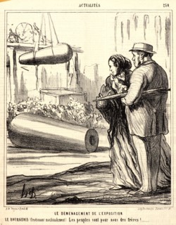 Honoré Daumier (French, 1808 - 1879). Le Demenagement de L'Exposition, 1867. Lithograph on