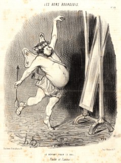 Honoré Daumier (French, 1808 - 1879). Le Depart pour le Bal, 1847. From Les Bons Bourgeois.