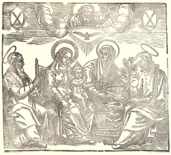Anonymous (Italian). Holy Family, 16th century (restrike printed 19th or 20th century). Woodcut on