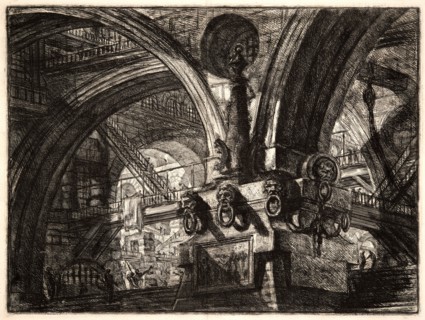 Giovanni Battista Piranesi (Italian, 1720 - 1778). The Pier with a Lamp, 1761. From Carceri