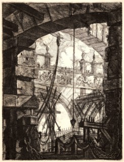 Giovanni Battista Piranesi (Italian, 1720 - 1778). The Grand Piazza, 1761. From Carceri