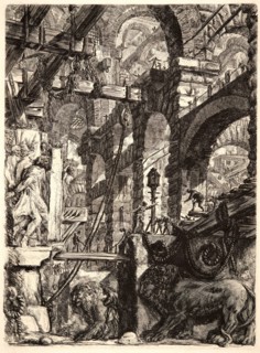 Giovanni Battista Piranesi (Italian, 1720 - 1778). The Lion Bas-Reliefs, 1761. From Carceri