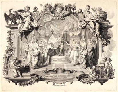 Bernard Picart (French, 1673 - 1733). Cernes Quae Surgere Regna / Coniugio Tali!, 1732. Etching and