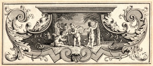 Bernard Picart (French, 1673 - 1733). Putti. Etching. Plate: 53 mm x 130 mm (2.09 in. x 5.12 in.).