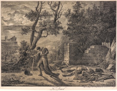 Pierre Antoine Mongin (French, 1761/1762 - 1827). Le Duel, 1818. Lithograph printed with one