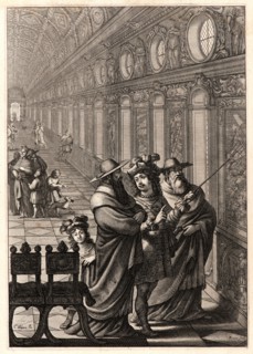 Abraham Bosse (French, 1602-1676) after Claude Vignon (French, 1593 - 1670). Roger, with Cardinals,