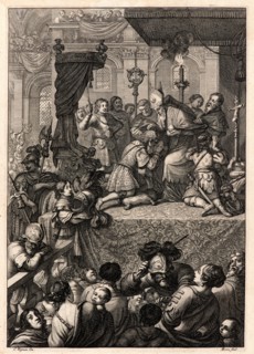 Abraham Bosse (French, 1602-1676) after Claude Vignon (French, 1593 - 1670). Coronation of Charles