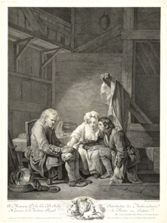 Laurent Cars (French, 1699-1771) after Jean-Baptiste Greuze (French, 1725 - 1805). The Blind Man