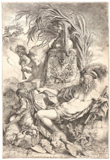 Giovanni Benedetto Castiglione (Italian, 1609 - 1664). The Genius of Castiglione, ca. 1648. Etching