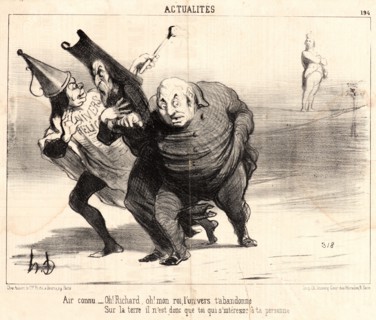 Honoré Daumier (French, 1808 - 1879). Air connuâ€îOh! Richard, oh! mon roi..., 1851. From