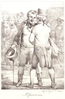 Nicolas Toussaint Charlet (French, 1792 - 1845). Il Faut en Rire, ca. 1830. Lithograph on wove