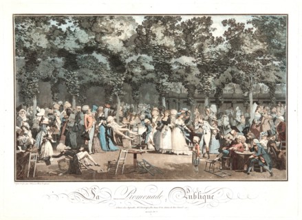 Philibert Louis Debucourt (French, 1755 - 1832). Public Promenade (La Promenade Publique), 1792.
