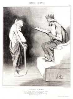 Honoré Daumier (French, 1808 - 1879). Clémence de Minos, 1843. From Histoire Ancienne. Lithograph