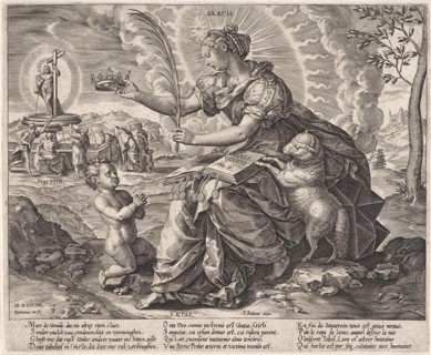 The Iron Age: the law of the grace of the New Testament, Hieronymus Wierix, Pieter Balten, 1563 -