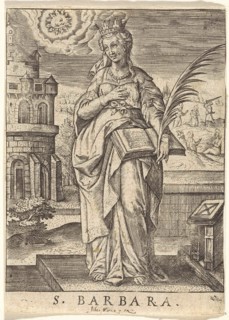 St. Barbara, Johannes Wierix, 1559 - before 1620