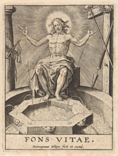 Christ as the fountain of life (Fons Vitae), Hieronymus Wierix, 1563 - before 1619