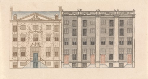 Amsterdam canal houses along the Herengracht 480-488, Anonymous, Cornelis Danckerts (II), Johan