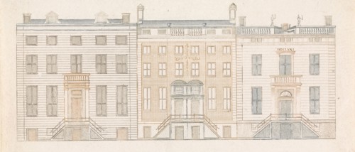 Amsterdam canal houses along the Herengracht 450-456, Anonymous, Cornelis Danckerts (II), Johan