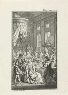 Company at a banquet, Jacob Folkema, 1702 - 1767