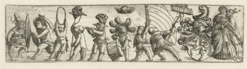 Frieze with putti and coat of arms, Monogrammist CB with tree, 1531