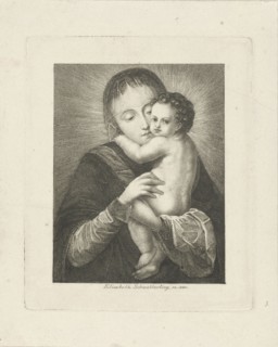 Mary with the Christ Child in her arms, Elisabeth Barbara Schmetterling, 1820