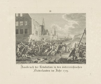 Outbreak of the rebellion in Brabant against the Austrian rule of Emperor Joseph II in 1789, Armed